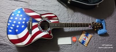 6 String American Flag Ovation - Serial: 12/75 Model: 1777 Legend